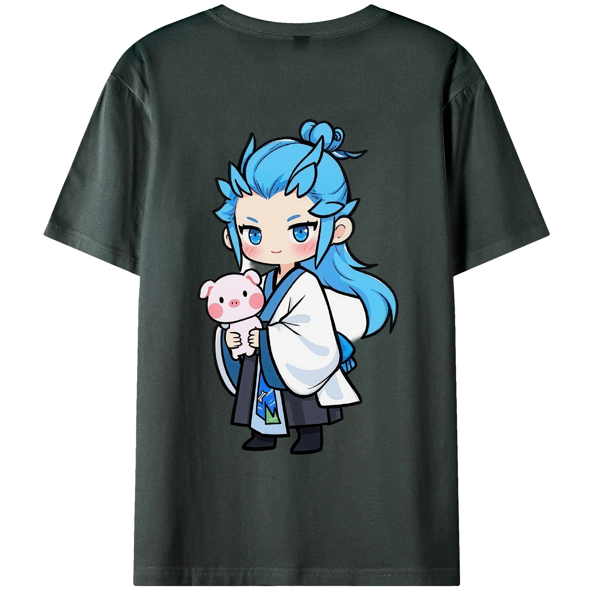 （画像用） Ne Zha 2 ナタ 魔童の大暴れ 綿100％ メンズ半袖Tシャツ（バックプリント） 通気性